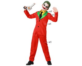 atosa Déguisement de Clown Rouge avec Veste pour Enfant