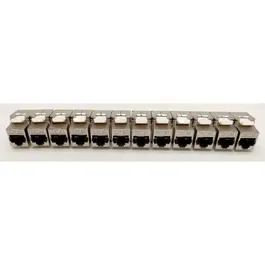 Lineaire PR24AS12 - Pack de 12 noyaux keystone RJ45 Catégorie 6a courts blindés pour montage sur plaque et connecteurs réseau