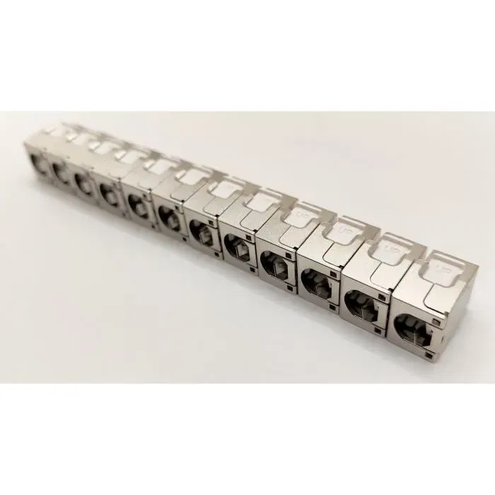 Lineaire PR24AS12 - Pack de 12 noyaux keystone RJ45 Catégorie 6a courts blindés pour montage sur plaque et connecteurs réseau