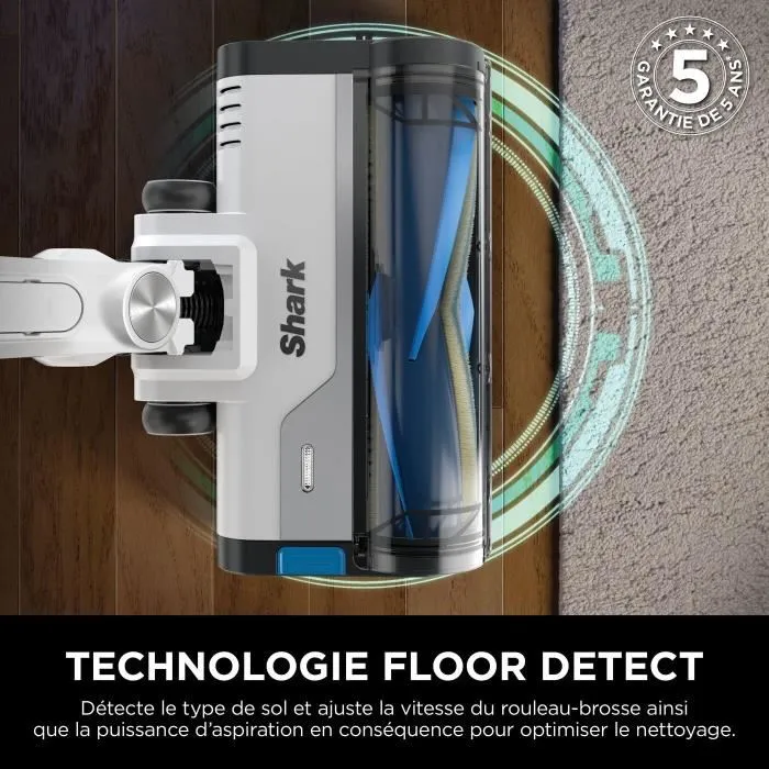 Shark PowerPro IZ380EU Aspirateur balai sans fil avec technologie FloorDetect, anti-emmêlement et système anti-allergène - Léger et flexible Shark PowerPro IZ380EU Aspirateur balai sans fil avec technologie FloorDetect, anti-emmêlement et système anti-allergène - Léger et flexible