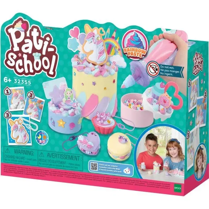 Epoch - Coffret Arc-en-Ciel Deluxe Pati School - Activité Créative pour Enfants avec Décorations Gâteaux et Glaçage