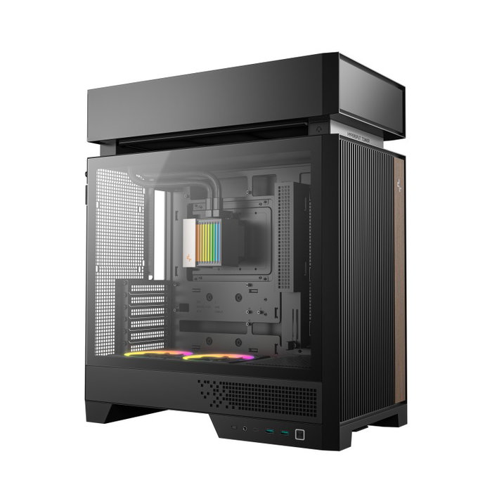 DeepCool CL6600 WH Boîtier Gaming Midi Tower Noir et Bois