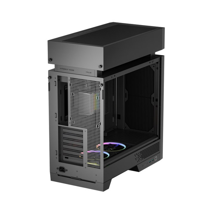 DeepCool CL6600 WH Boîtier Gaming Midi Tower Noir et Bois