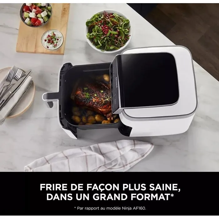 Ninja AF180EUWH Friteuse sans huile Foodi Max, capacité 6.2 L, 2000 W, design blanc, pour des plats croustillants sans culpabilité