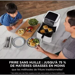 Ninja AF180EUWH Friteuse sans huile Foodi Max, capacité 6.2 L, 2000 W, design blanc, pour des plats croustillants sans culpabilité