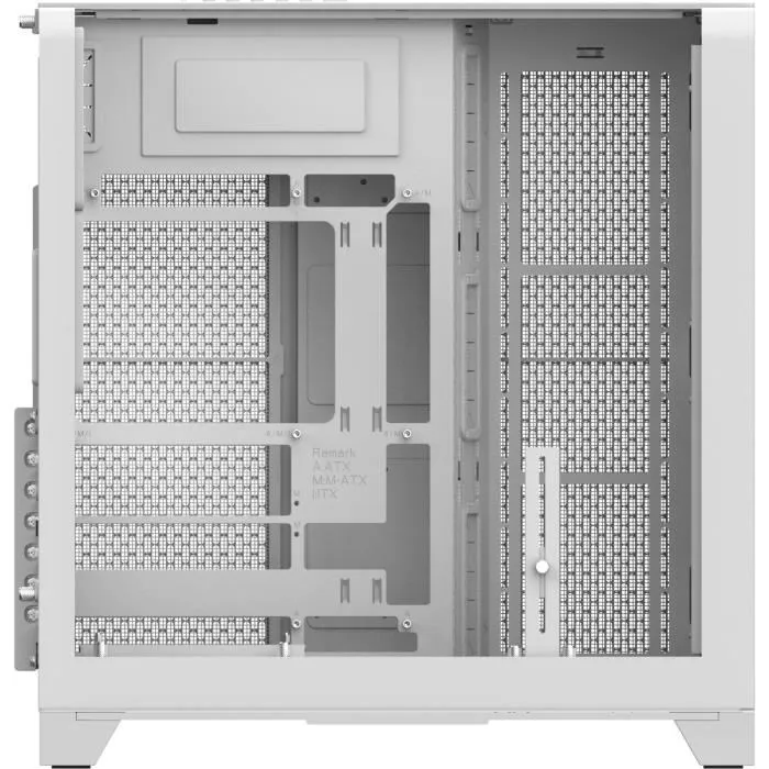 Thermaltake View 390 Air Snow - Boîtier PC moyen tour ATX, façade mesh panoramique avec verre trempé latéral, ports USB 3.0 et Type-C, inclus ventilateurs 2x120mm - Blanc
