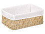 KIPIT Set de 3 paniers rectangulaires Madera + Blanco