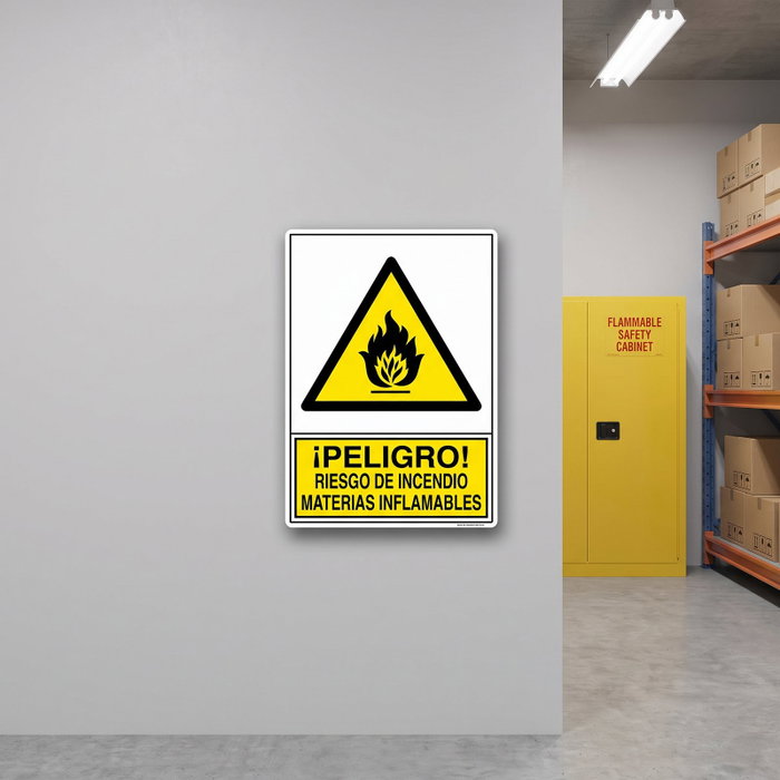 DUVER Signal de danger Incendie et Matières Inflammables
