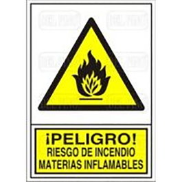 DUVER Signal de danger Incendie et Matières Inflammables