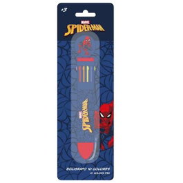 Safta Stylo à bille rétractable Spider-Man 10 couleurs 7x20cm de type Display