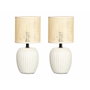 GIFTDECOR Lot de 2 Lampes de Table Blanches à Rayures