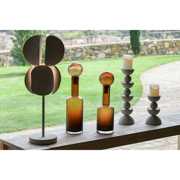 Vase Home ESPRIT Marron Verre Moderne 12,5 X 12,5 X 50,5 cm