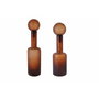 Vase Home ESPRIT Marron Verre Moderne 12,5 X 12,5 X 50,5 cm