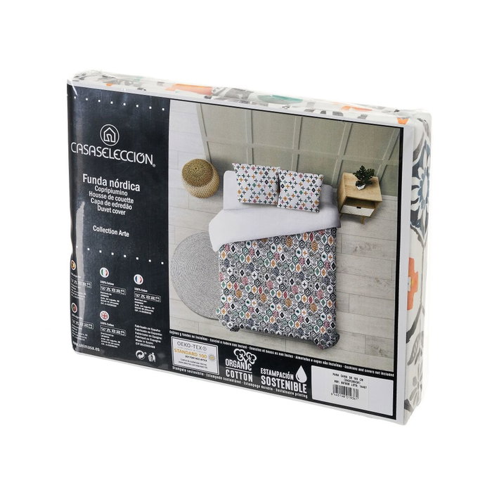 BigBuy Home Housse de Couette ARTE Multicouleur Grand lit 2 personnes 240 x 240 cm BigBuy Home Housse de Couette ARTE Multicouleur Grand lit 2 personnes 240 x 240 cm