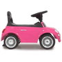 Ociotrends Correpasillos Fiat 500 Rosa 61x38.30x28 cm - Porteur bébé avec sons et lumières, pour 12 mois à 3 ans