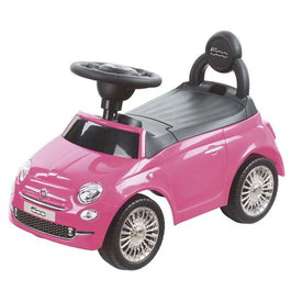 Ociotrends Correpasillos Fiat 500 Rosa 61x38.30x28 cm - Porteur bébé avec sons et lumières, pour 12 mois à 3 ans