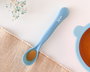 KioKids - Cuillère à purée bébé ergonomique grande capacité bleue - Dès 6 mois
