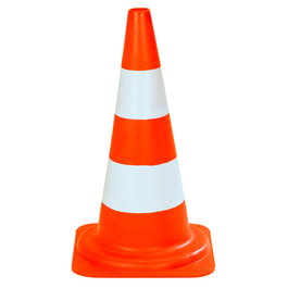 DUVER Cône de signalisation en polyéthylène 52 cm (Fluor)aduce
