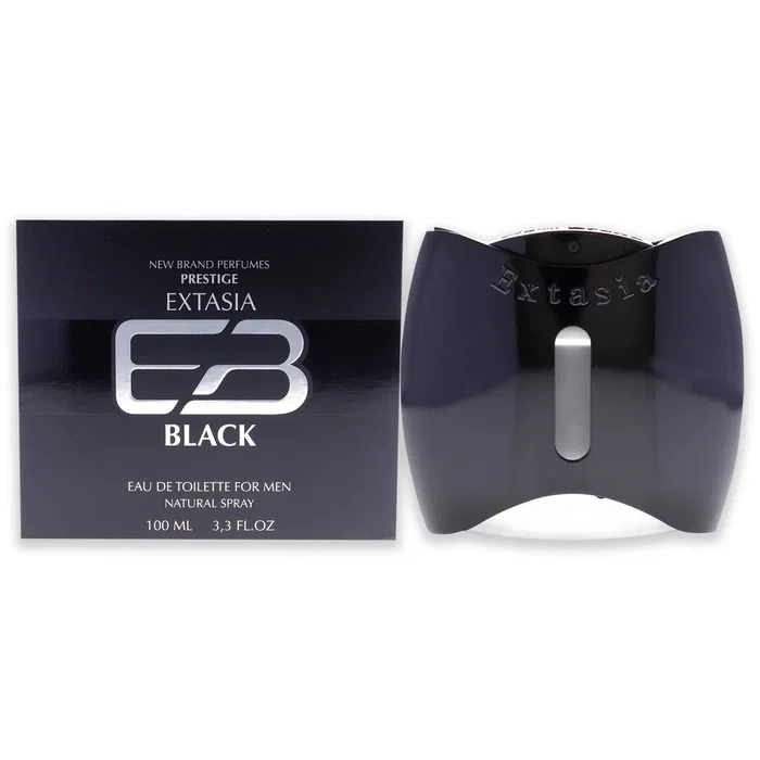 New Brand Extasia Black Eau de Toilette pour hommes 100 ml