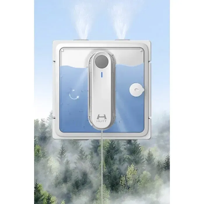 Hutt Robot Lave-Vitre W9 - Puissance d'aspiration 3800 Pa - 4 Buses de pulvérisation - Réservoir d'eau 150 ml - Nettoyage automatique des vitres