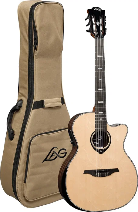 LAG Guitare Classique Nylon Auditorium HyVibe H2 50 A/E Cutaway