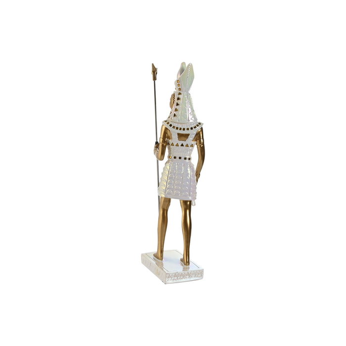 Home ESPRIT Figurine Décorative Oriental Égyptien Blanc et Doré (2 Unités)