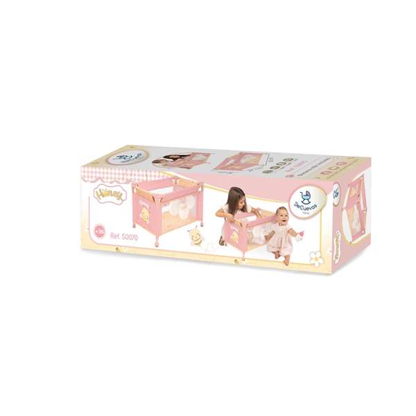 Decuevas Cuna de viaje honey - Berceau de voyage pour poupées jusqu'à 46 cm - Dimensions 50x29x30 cm