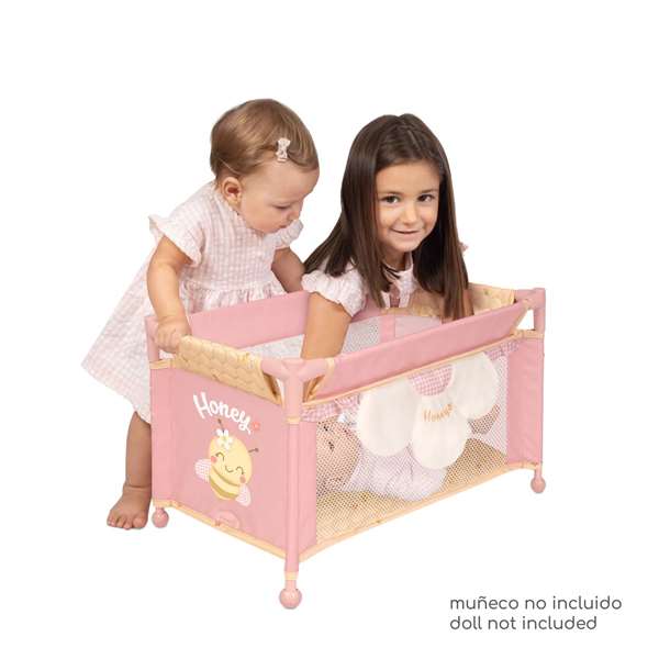 Decuevas Cuna de viaje honey - Berceau de voyage pour poupées jusqu'à 46 cm - Dimensions 50x29x30 cm