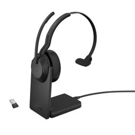 Jabra Evolve2 55 Link380a UC Mono avec socle de chargement, Noir