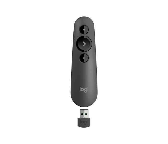 Logitech R500s Télécommande de Présentation Laser RF/Bluetooth avec Pointeur Rouge, Portée 20 m, Connexion USB/Bluetooth, Compatible Windows/macOS Logitech R500s Télécommande de Présentation Laser RF/Bluetooth avec Pointeur Rouge, Portée 20 m, Connexion USB/Bluetooth, Compatible Windows/macOS