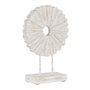 BigBuy Home Figurine Décorative Bague Blanc Beige
