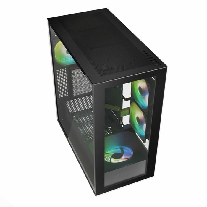Sharkoon Rebel C60 Boîtier PC Gaming Midi Tower Noir Acier et Verre Trempé