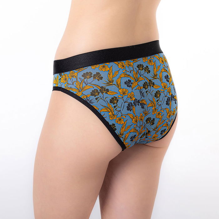 Inca Culotte menstruelle super absorption, fleurs jaunes, taille XS, 1 unité