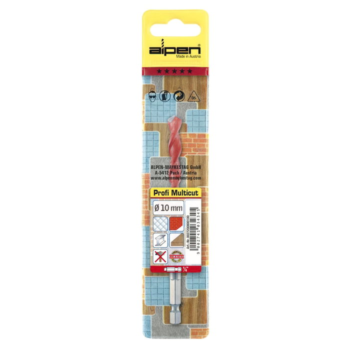 ALPEN Foret Alpen multifonction hexagonal 10 mm