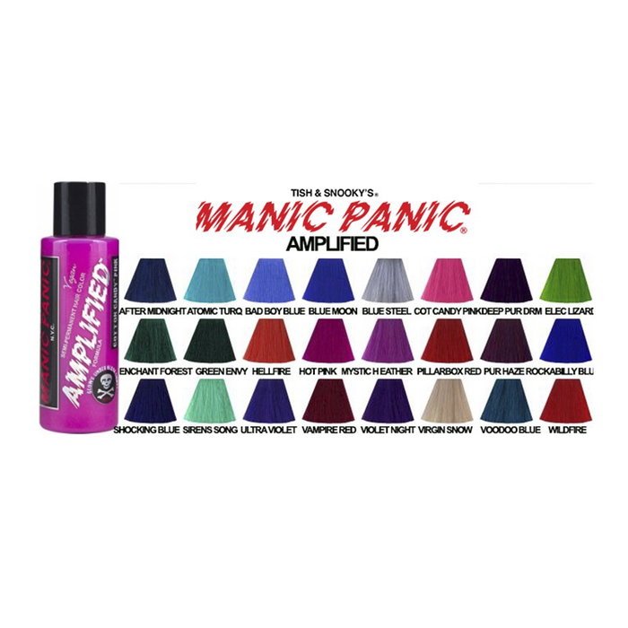 Manic Panic - Colorant capillaire teinture Amplified Atomic Turquoise - Haute Pigmentation, Végan, 30% plus durable - 118 mL Manic Panic - Colorant capillaire teinture Amplified Atomic Turquoise - Haute Pigmentation, Végan, 30% plus durable - 118 mL