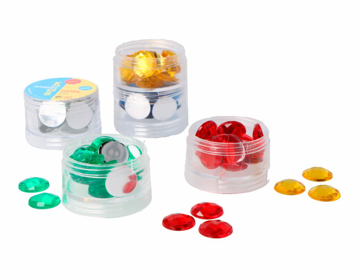 Innspiro Set de Gemmes Acryliques Circulaires 18mm Couleurs Basiques Innspiro Set de Gemmes Acryliques Circulaires 18mm Couleurs Basiques