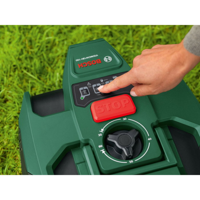 Bosch VISIMOW18V-100 Robot tondeuse autonome avec batterie 4Ah et chargeur
