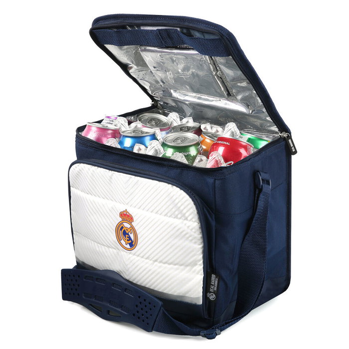 REAL MADRID - Sac isotherme pliable pour aliments et boissons - Polyester 600D - Dimensions 29.5 x 22 x 27.5 cm