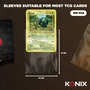 Konix - 100 Pochette Protection Premium Matte Bleu Foncé 66 x 91 mm - Sleeves Compétition pour Cartes Magic: The Gathering, Pokémon, Lorcana, One Piece