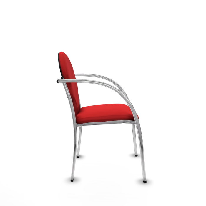 Piqueras Y Crespo Chaise Hellín Rouge avec Accoudoirs Fixes