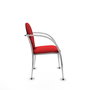 Piqueras Y Crespo Chaise Hellín Rouge avec Accoudoirs Fixes