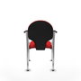 Piqueras Y Crespo Chaise Hellín Rouge avec Accoudoirs Fixes