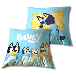 MOOSE Coussin Bluey - Coussin décoratif 35x35 cm en microfibre 100%