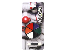 Maquillage Halloween 6 couleurs avec applicateur pour clown ou monstre