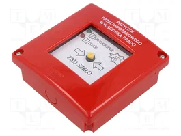 PROMET Interrupteur de sécurité PPWP Avertisseur incendie rouge NC + NO