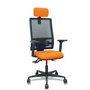 Piqueras y Crespo Chaise de bureau Bormate orange et noire