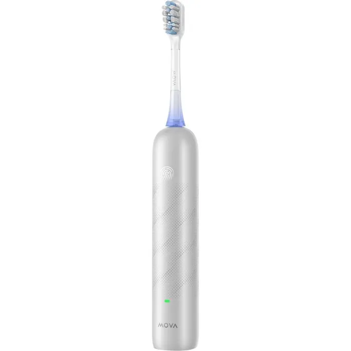 MOVA Fresh Pro Brosse à dents électrique oscillo-rotative à pulsations Silver - Technologie 3DClean, Bluetooth, 3 têtes de brosse, recharge sans fil