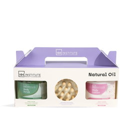 Idc Institute Ensemble de 3 pièces NATURAL OIL avec masseur en bois