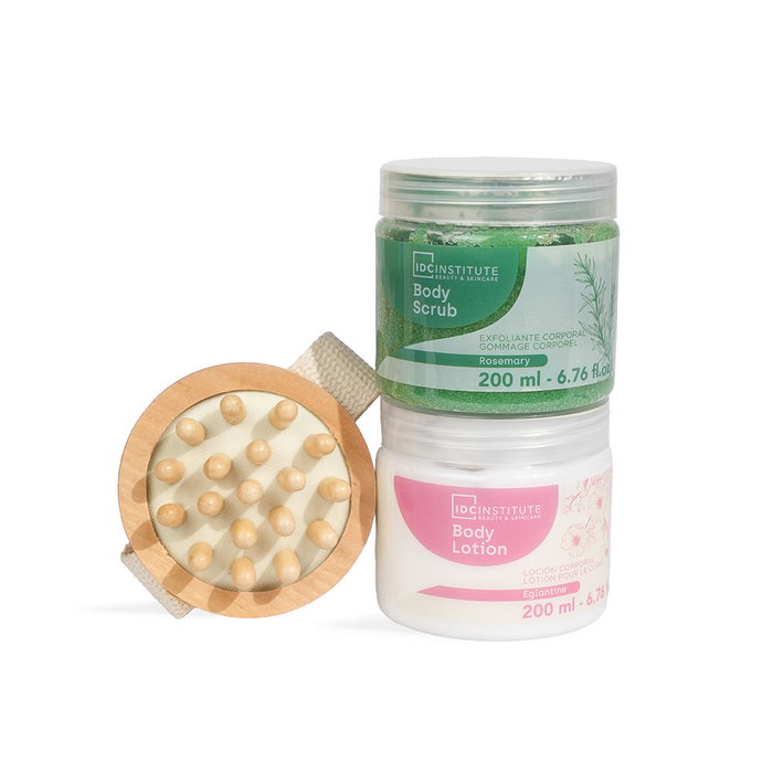 Idc Institute Ensemble de 3 pièces NATURAL OIL avec masseur en bois Idc Institute Ensemble de 3 pièces NATURAL OIL avec masseur en bois