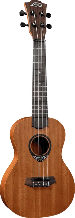 LAG Ukelele Tiki Uku Concert Slim Arch Back - Sapelli, Fond et Éclisses Sapelli, Table Sapelli Massif, Dos Courbé et Fin, Naturel